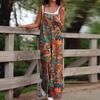 Mono con tirantes estampado nuevo de moda de estación independiente de Amazon, ropa de mujer transfronteriza europea y americana en stock a juego con tallas