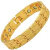 Bestseller transfronteiriço europeu e americano: Pulseira magnética série cobre vermelho antiga, moda vintage, três fileiras de pulseira de casal totalmente magnética removível
