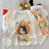 [Jung] Pijama de Algodón Nube con Almohadillas para el Pecho para Mujer Primavera y Otoño Holgado Talla Grande Traje de Casa de Dibujos Animados para Mujer Manga Larga