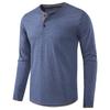 Camiseta de manga larga para hombre de comercio exterior, ropa de otoño, Amazon, color liso, estilo europeo y americano, Henry, personalización de ropa.