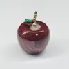 Colgante de fruta de la paz de cristal de jade natural directo de fábrica, collar DIY, colgante de manzana pequeña de simulación, fresco y moderno