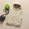 Colete casual branco leve de plumas de pato com padrão de losangos para mulheres, gola redonda, camada interna justa, colete quente, jaqueta estilo vintage, moderno