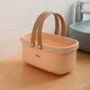 Cesta de chuveiro para banheiro, cesta portátil, cesta de armazenamento para banheiro, organizador de produtos de higiene pessoal, cesta de banho, cesta com separação para itens molhados e secos