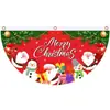 Nueva decoración colgante de bandera de medio círculo navideña transfronteriza para ambiente fotográfico, tela de fondo de pancarta de muñeco de nieve navideño