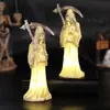 Enfeite de Foice do Ceifador do Mal de Halloween Novo Transfronteiriço, Luz Noturna Brilhante, Decoração de Mesa Luz Noturna