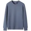 Moletom masculino de outono e inverno, com forro de fleece, grosso, quente, de corte solto, estilo coreano, de manga longa