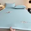 2026 Novo Modelo Classe A Pe Resfriamento Bordado Mat Conjunto de Lençóis de Cama Conjunto de Três Peças