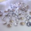 Rhinestones para Uñas Hua Zi K9 Multifacéticos Fondo Puntiagudo Redondos Rhinestones Relleno Tridimensional Blanco Rhinestones de Taladro de Agua Montones de Rhinestones Decoraciones para Uñas de Bola