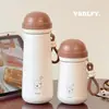 Nueva Taza Termo Simple de Dibujos Animados con Buen Aspecto para Estudiantes Hombres y Mujeres de Acero Inoxidable 316 de Gran Capacidad Portátil