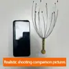 Um massageador de cabeça em formato de polvo, raspador de polvo, ferramenta para alívio de coceira, projetado especificamente para massagem e relaxamento do couro cabeludo, massageador de couro cabeludo com 12 garras, usado para relaxamento e alívio do estresse, gadget de presente divertido, extrator de alma, raspador de cabeça, ferramenta unisex para alívio do estresse