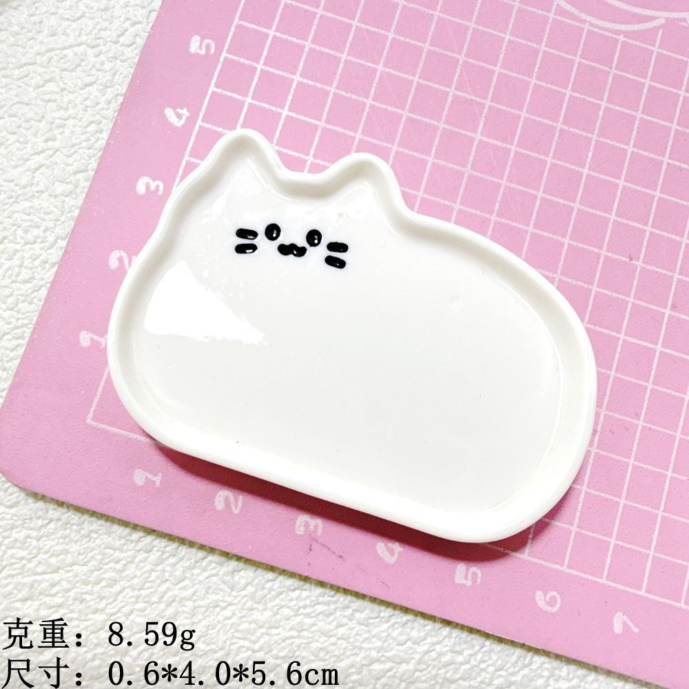 2#白色---猫猫盘子