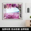 Adesivos de Parede Estéreo 3D Adesivos de Pintura de Paisagem Autoadesivos Sala de Estar Quarto Parede de Fundo Decoração Janela Falsa Mural de Paisagem
