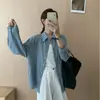 Jaqueta Camisa Xadrez Preguiçosa Retrô de Manga Longa para Mulheres Primavera e Outono Nova Elegante Design Solto Casual Versátil Camisa