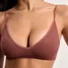Sutiã Sling Sem Costura Europeu e Americano Sem Aros Casual para Dormir Íntimo Respirável e Confortável Sutiã de Costas Lindas Estilo Fino Feminino