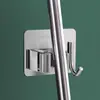 Suporte de Mop para Parede, Gancho para Banheiro sem Furar, Porta-Objetos Sem Marcas, Suporte de Mop de Aço Inoxidável, Cabide para Vassoura