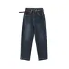 [Oufan] Jeans de Papá Lavado Azul Retro Alta Elasticidad Cintura Alta para Mujer Pantalones Harem Zanahoria Otoño e Invierno 3241