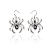 Conjunto de Joyería de Collar y Pendientes de Araña Incrustados con Diamantes Estilo Retro Oscuro Europeo y Americano Estilo Gótico Araña de Halloween