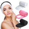 Set de Diadema Gruesa de Velcro para Lavar la Cara, Diadema Deportiva para Yoga, Diadema para Maquillaje, Accesorio para el Cabello, Prenda para la Cabeza Absorbente