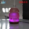Lámpara de Sal Fantasma Colorida Lámpara de Sal de Cristal del Himalaya Base de Madera con USB Lámpara de Regalo Luz Nocturna de Medusa