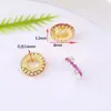 Rueda Separadora de Oro de 18 Quilates Chapado con Zirconias Micro-pavimentadas que Conserva el Color Separador de Rueda Accesorios para Pulsera DIY Anillo de Diamantes con Cuentas