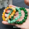 Atacado de Fabricante em Grandes Quantidades de Pulseiras de Jade Malaio, Pulseiras de Jade Quartizito, Contas Redondas, Pulseiras de Círculo Único Coloridas de Jade Flutuante da Moda