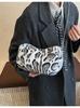 Bolsa de Ombro Leopard Print Transfronteiriça Tendência 2026 Nova Vintage Artística Pelúcia Simples Moda Casual Bolsa de Axila Bolinho