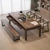 Escritorio vintage de nogal sudamericano para uso doméstico, sin una sala de estar dedicada, madera maciza pura con cajones, adecuado para el ocio y el estudio
