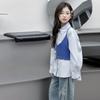 Conjunto de Colete para Meninas de Primavera, Roupa Infantil de Primavera e Outono, Suéter para Meninas, Colete com Alças, Conjunto de Duas Peças com Camisa de Manga Longa