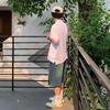 Verano Estilo Americano Vibe Estilo Diseño de Costuras Shorts de Mezclilla para Hombre y Mujer Sueltos High Street Piernas Anchas Combinan con Todo Pantalones Trendy de Cinco Puntos de Largo Medio
