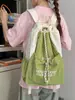 Mochila Leve Estilo Caminhada ao Ar Livre Feminina com Cordão Cordão Bolsa de Badminton de Aparência Sofisticada Mochila para Computador de Tamanho Médio Mochila Escolar