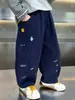 2232 Pantalones de Punto de Otoño para Niños 2026 Nuevo Estilo Coreano Pantalones Curvos de Moda para Niños Primavera y Otoño Casuales Rectos