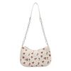 Bolsa de Ombro Estampada Fresca e Artística de Verão Bolsa Feminina Nova 2025 Bolsa Feminina Grande Capacidade Transversal Bolsa Axilar