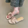 Sandálias de Tira Floral Doce e Suave First Encounter Season para Mulheres, Novo Estilo Verão 2026, Adequadas para Saias, Estilo de Férias, Abertas na Ponta