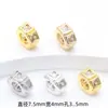 Zirconita Microincrustada que Conserva el Color Espaciadores Huecos de Agujero Grande para Pulsera Collar DIY Hechos a Mano Cuentas Sueltas Accesorios de Cristal Materiales