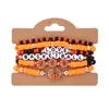 Design de Argila Macia Conjunto Artesanal de 6 Peças de Bolas Coloridas Pulseiras de Letras com Contas de Argila Macia Pulseiras de Bolas Coloridas