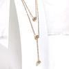 Collar de acero de titanio con letras de lujo de celebridades de Internet para mujer, diseño de nicho que combina con todo, elegante cadena de clavícula que no se cae, venta al por mayor