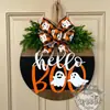 Transfronterizo Nuevo Creativo Productos de Madera Halloween Fantasma Blanco BOO Placa Decorativa para Puerta Artesanía de Madera Colgante Lote