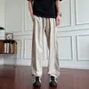 Pantalones finos de seda helada para hombre de verano, pantalones jogger transpirables de malla, pantalones largos casuales para hombre