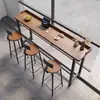 Mesa de Bar de Madera Maciza para Balcón de Casa Ocio Barra Pequeña Taburete Alto Armario de Bar de Madera Maciza Sensación de Lujo Ligero Gama Alta Mesa Larga