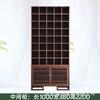 Estantería de Nogal Negro Montada en Pared, Vitrina de Olmo Viejo, Estante Antiguo, Gabinete de Té, Botiquín, Exhibición de Almacenamiento de Madera Maciza