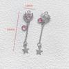 Aleación ins corazón amor borla rosa colgante diy joyería hecha a mano pulsera collar material de accesorios con cuentas