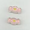 Acrílico agujero recto transparente gota de aceite Tulipán Amarillo Pato diy caricatura pequeño animal cuerda para el cabello cadena accesorios con cuentas