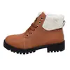 Botas de neve estilo britânico com forro de fleece, novo modelo de inverno 2026, botas de algodão quentes emagrecedoras plus size para mulheres, em estoque para atacado