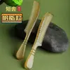 Pente Meridian de Chifre Natural Pente de Massagem Portátil Pente Genuíno para Raspagem do Couro Cabeludo para Mulheres com Cabelo Longo