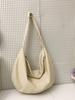 2024 Novo Estilo Bolsa Leve Feminina Grande Capacidade Tecido de Nylon Simples Ombro Feminino Bolsa Axilas Estilo Japonês Tote Bag