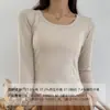 Ropa interior térmica de manga larga con sujetador acolchado para mujer, top interior, liquidación de fin de temporada