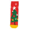 Calcetines Navideños de Terciopelo de Coral para Niños Transfronterizos Calcetines Gruesos de Rizo Calcetines Cálidos de Toalla de Invierno Rojos para Niños y Niñas