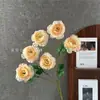 Flores artificiais, 6 cabeças de peônia, arranjos florais de casamento, decorações de casamento, centros de mesa para corredor, decoração suave, paisagismo, atacado para exportação