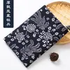 Tecido Estampado Azul Wuzhen Estilo Étnico Chinês Toalha de Mesa Batik Azul Tecido de Algodão e Linho Floral Caminho de Mesa Algodão e Linho