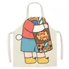 Delantal sin mangas de dibujos animados de superhéroes, moderno y peculiar, para cocinar en familia y uso en estudio, bata anti-manchas